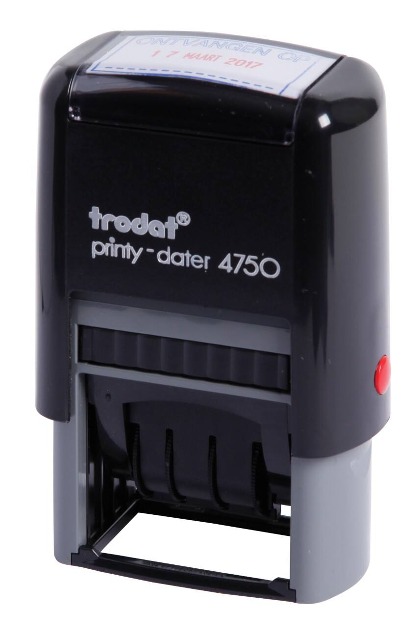 Trodat Printy 4750 Frans Tekst-Datum stempel Frans Zwart 4,1 x 10,7 cm