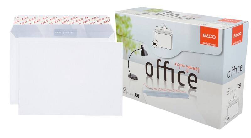 Elco Office Enveloppen Zonder Venster C5 229 (B) x 162 (H) mm Kleefstrip Wit 100 g/m² 100 Stuks