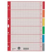 Intercalaires Leitz Vierge A4 Gris Assortiment 6 intercalaires Carton 4 Perforations 43500085 6 Unités