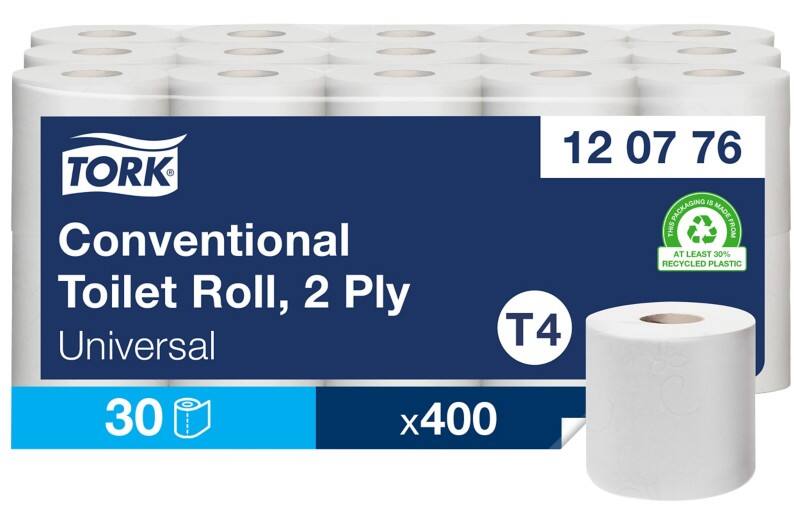 Tork Universal Toiletpapier T4 2-laags 120776 30 Rollen à 400 Vellen