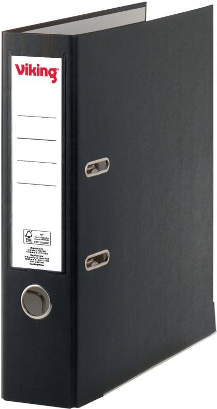 Viking Breed Ordner A4 75 mm Zwart 2 Ringen Kunststof Mat Staand