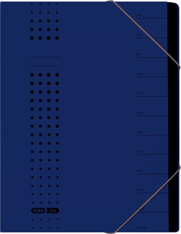 Trieur ELBA Chic A4 Bleu Carton 25 x 1,5 x 31,5 cm 12 compartiments