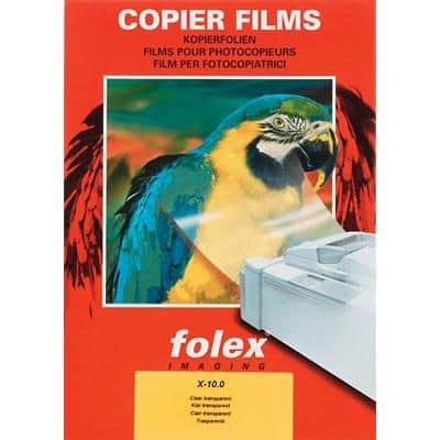 Folex Kopieerfolie X-10/0 A4 Glashelder voor zwart/wit kopieermachines 21 x 29,7 cm Transparant 100 Vellen