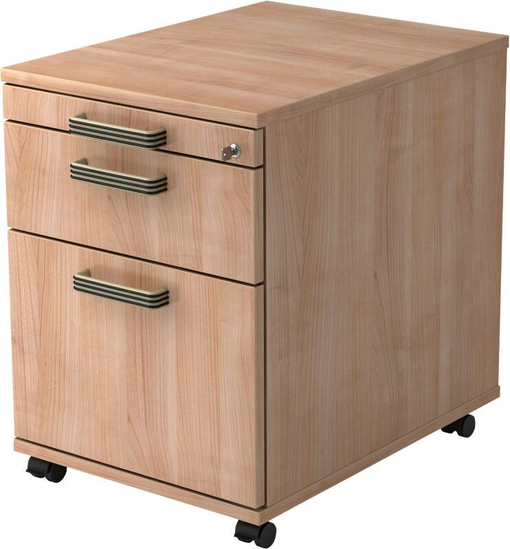 Module à tiroirs Hammerbacher 2 Tiroirs Verrouillable 428 x 580 x 590 mm Noyer