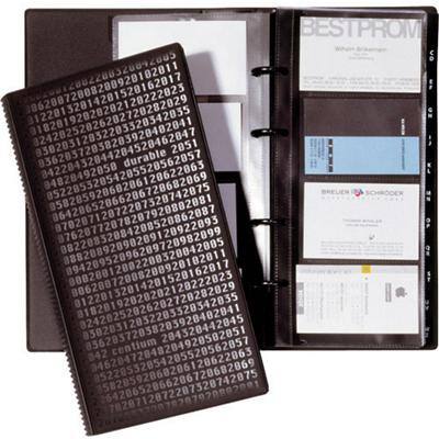 Album pour cartes de visite DURABLE Visifix® Centium Noir 200 cartes 14,5 x 4,5 x 25,5 cm