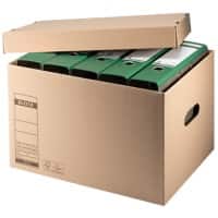 Leitz Premium archiefdozen 6081 met deksel grootte L natuurbruin karton 34 x 45,5 x 27,5 cm 10 stuks