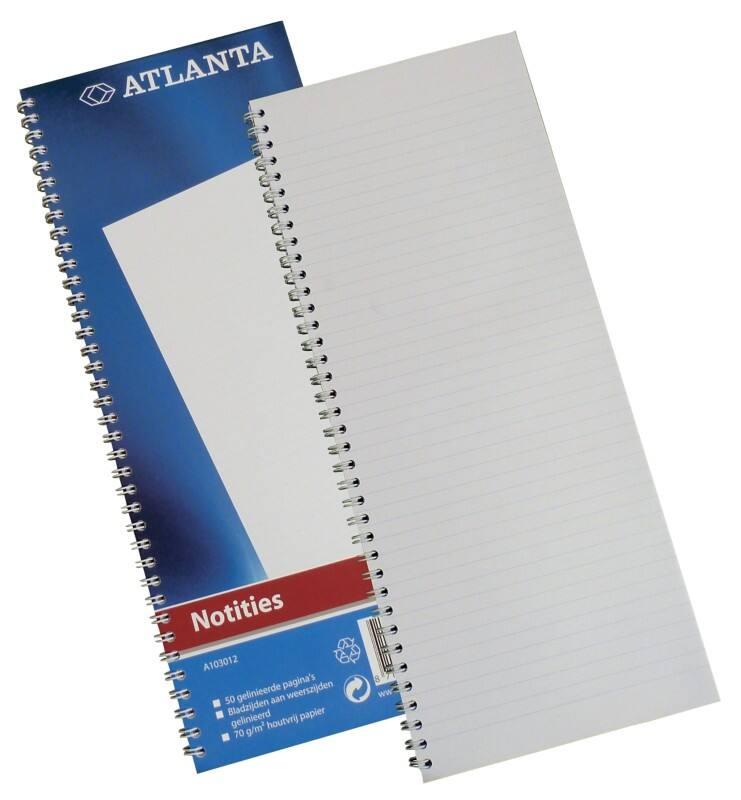 Djois Atlanta Registerboek 13,5 x 33 cm 100 Pagina's Gelinieerd Blauw 25 Vellen