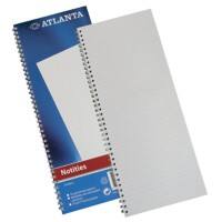 Atlanta 330 x 135 mm Spiraal Blauw Hardcover Notitieboekje Gelinieerd 50 vel
