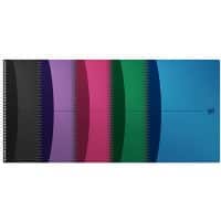 Oxford Office Urban Mix A4 Spiraalschrift Kleurenassortiment Polypropylene kaft Geruit 90 vellen