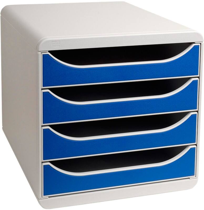 Module à tiroirs Exacompta PS (Polystyrène) Gris 4 Tiroirs 27,8 x 34,7 x 26,7 cm A4+