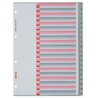 Intercalaires Kolma Longlife A4 portrait 20 intercalaires Rouge, gris