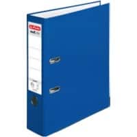 Classeur à levier herlitz Large maX.file protect A4 80 mm Bleu 2 Anneaux 5480405 Carton, PP (Polypropylène) Relief Portrait