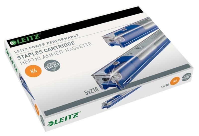 Leitz Power Performance K6 Nietcartridge 26/6 55910000 Gegalvaniseerd staal Blauw 1050 Nietjes