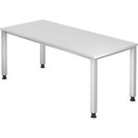 Bureau Hammerbacher Q Series VQS Hauteur ajustable Rectangulaire Blanc 4 pieds métalliques 1800 (L) x 800 (P) x 810 (H) mm Acier, Aggloméré