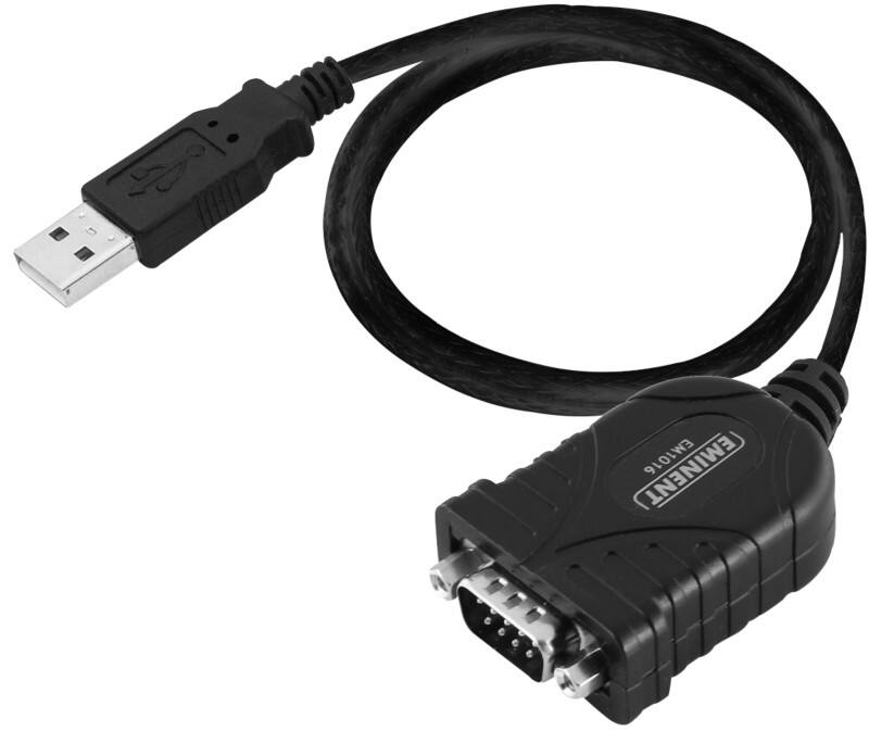 Eminent USB naar seriële adapter EM1016 Zwart