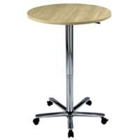 Table Hammerbacher VST Hauteur ajustable Érable Piètement en métal 800 (L) x 800 (P) x 1140 (H) mm Aggloméré, Plastique, Aluminium