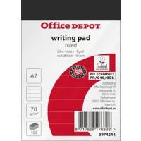 Bloc-notes Office Depot A7 Reliure supérieure Ligné micro perforé 100 feuilles Paquet de 10