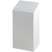 Vepa Bins Metaal Prullenbak 50 l 34 x 26 x 70 cm Wit