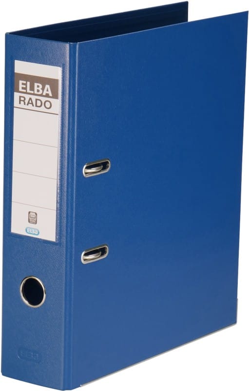 ELBA Rado Plast Breed Classeur A4 80 mm Blauw 2 Ringen Rado Plast PVC (Polyvinylchloride) Staand