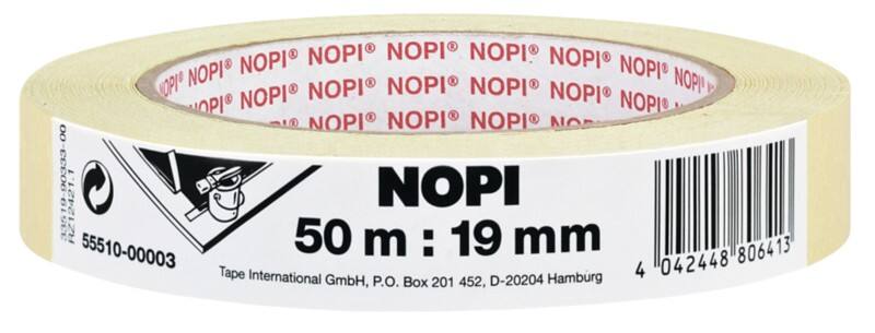 Nopi Afplaktape NOPI Chamois 19 mm (B) x 50 m (L)