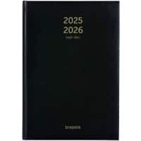 Agenda Brepols 2026 A5 1 Semaine sur 2 pages Noir 2,066,1256,01,6,0  