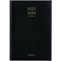 Brepols Agenda 2024 A5 1 Week per 2 pagina's Zwart 2.066.1256.01.6.0