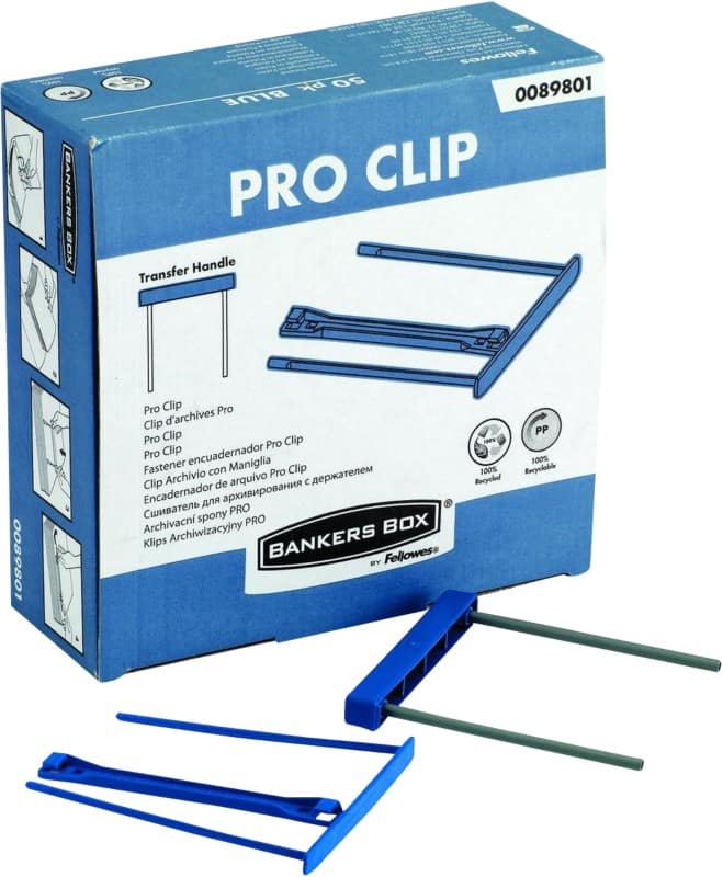 Bankers Box Archiefklem 0089801 Blauw Kunststof