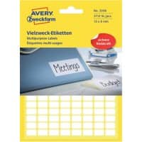 Étiquettes universelles Avery 3306 Adhésif Blanc 13 x 8 mm 29 Feuilles de 128 Étiquettes