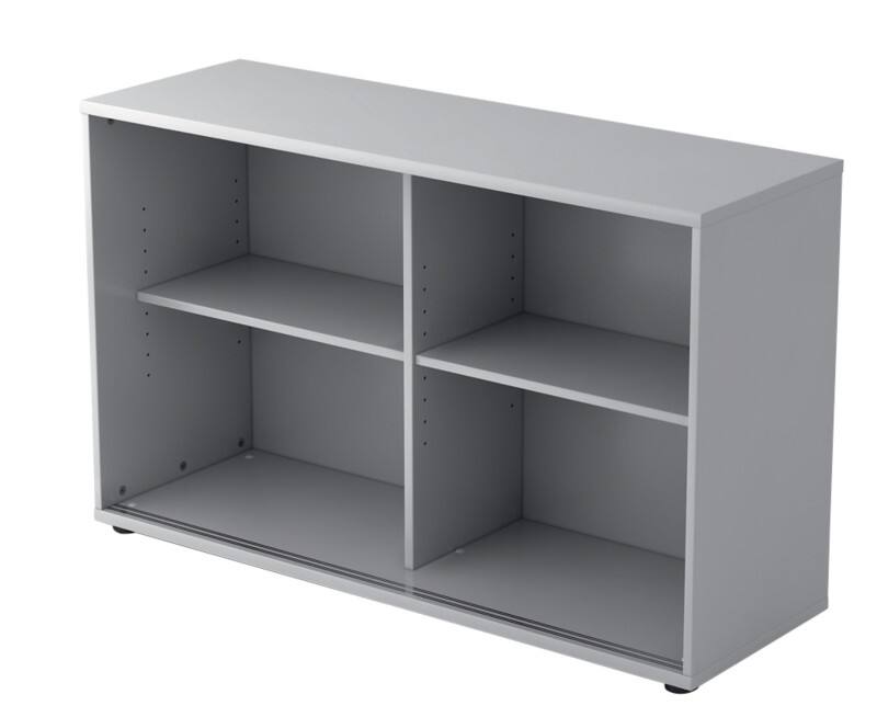 Hammerbacher Matrix Schuifdeurenkast Gemelamineerde spaanplaat 1 Plank 1.200 x 400 x 748 mm Grijs