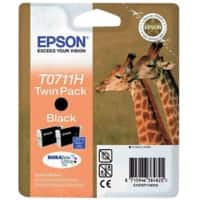 Cartouche jet d'encre Epson T0711H D'origine C13T07114H10 Noir Duopack 2 Unités