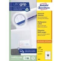 AVERY Zweckform Ultragrip Etiketten 3679 Klevend A4 Wit 97 x 55 mm  100 Vellen à 10 Etiketten