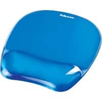 Tapis de souris avec repose-poignets Fellowes Crystal Gel Bleu