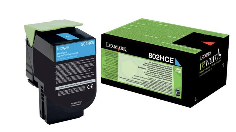 Lexmark Origineel Tonercartridge 80C2HCE Cyaan