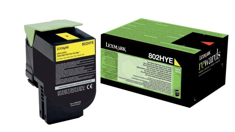 Lexmark Origineel Tonercartridge 80C2HYE Geel