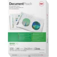 Pochette de plastification Document GBC A4 Brillant 125 microns (2 x 125) Transparent 100 Unités