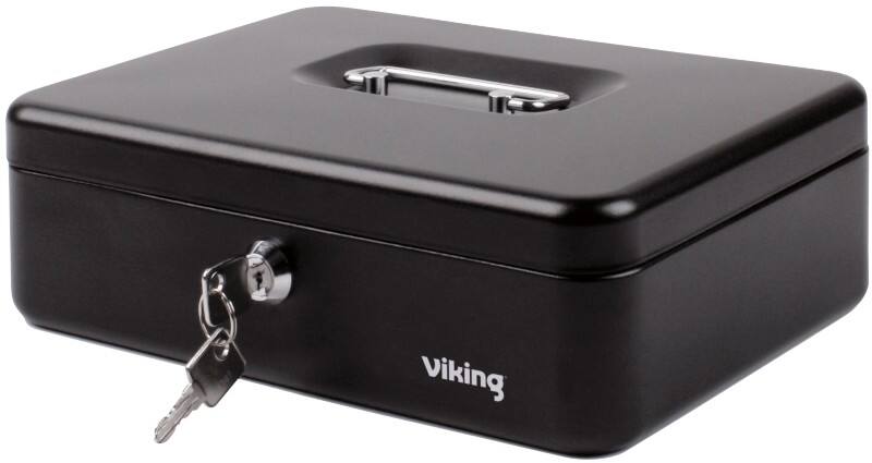 Caisse à monnaie Viking Serrure à clé 4 260 x 185 x 81 mm Noir