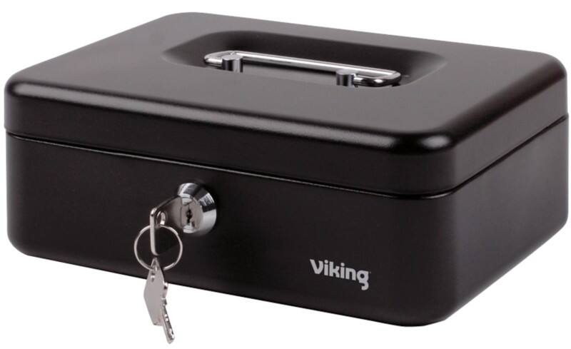 Caisse à monnaie Viking Serrure à clé 3 204 x 150 x 74 mm Noir
