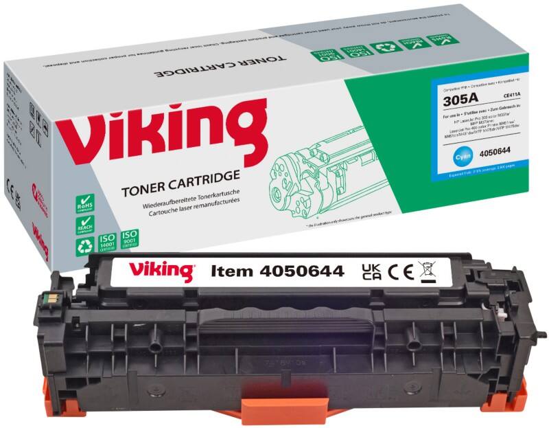 Viking 305A compatibele HP tonercartridge CE411A cyaan