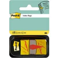 Index Post-it "Sign Here" Jaune 25,4 x 43,2 mm 50 Bandes