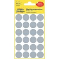 Pastilles autocollantes Avery 3171 Adhésif Gris 18 x 18 mm 4 Feuilles de 24 Étiquettes