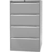 Armoire de classement Bisley Acier 4 Tiroirs Verrouillable 800 x 622 x 1321 mm Gris clair