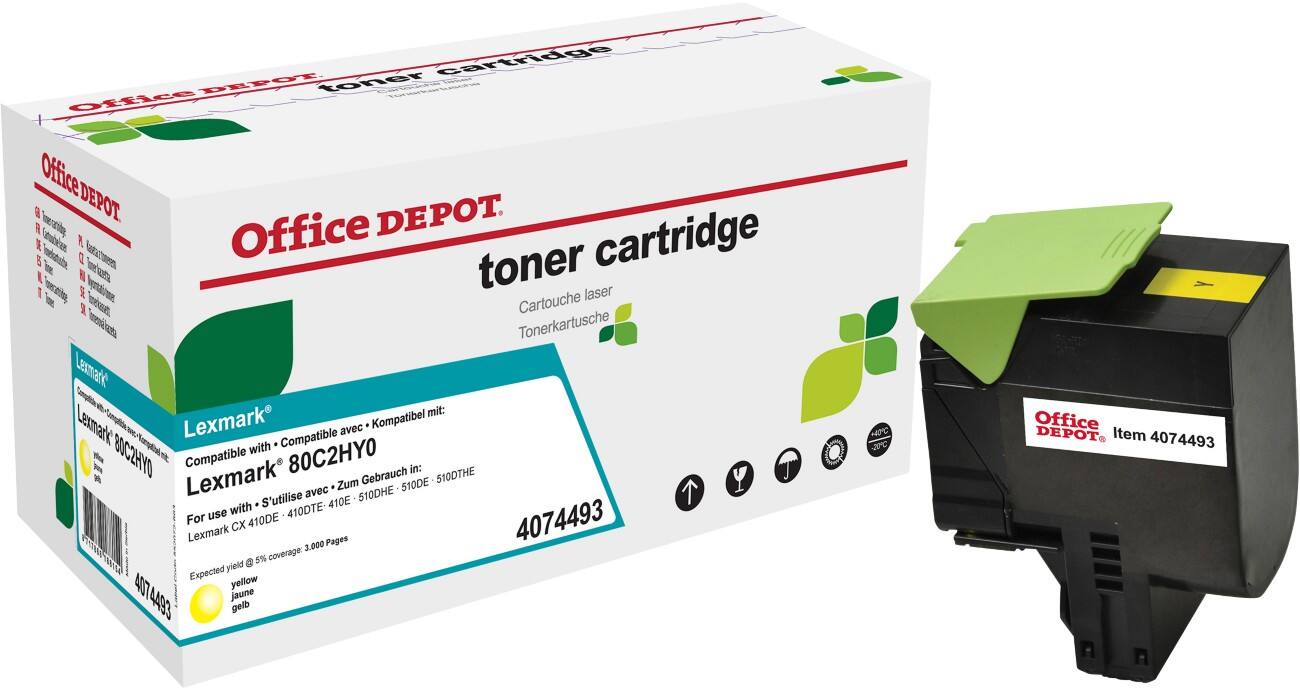 Toner Office Depot Lexmark 802HY Jaune