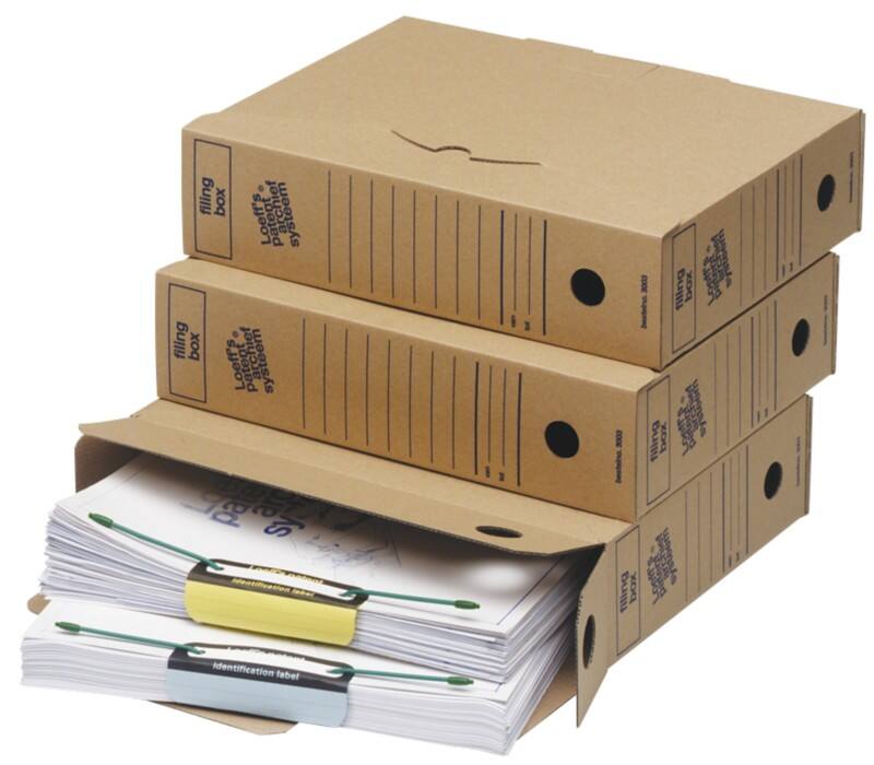 Boîte à archives Loeff's Carton Folio Box Brun 340mm x 250mm x 80mm 50 Unités