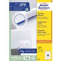 AVERY Zweckform Multifunctionele Etiketten 3477 Ultragrip Wit A4 105 x 41 mm 100 Vellen à 14 Etiketten