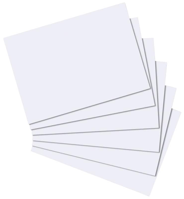 herlitz Indexkaarten Wit A4 Blanco Karton 29,7 x 21 cm 100 Stuks