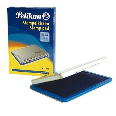 Coussin encreur Pelikan Tampons encreurs avec boîtier en métal Bleu 7 x 7 x 11 cm pour