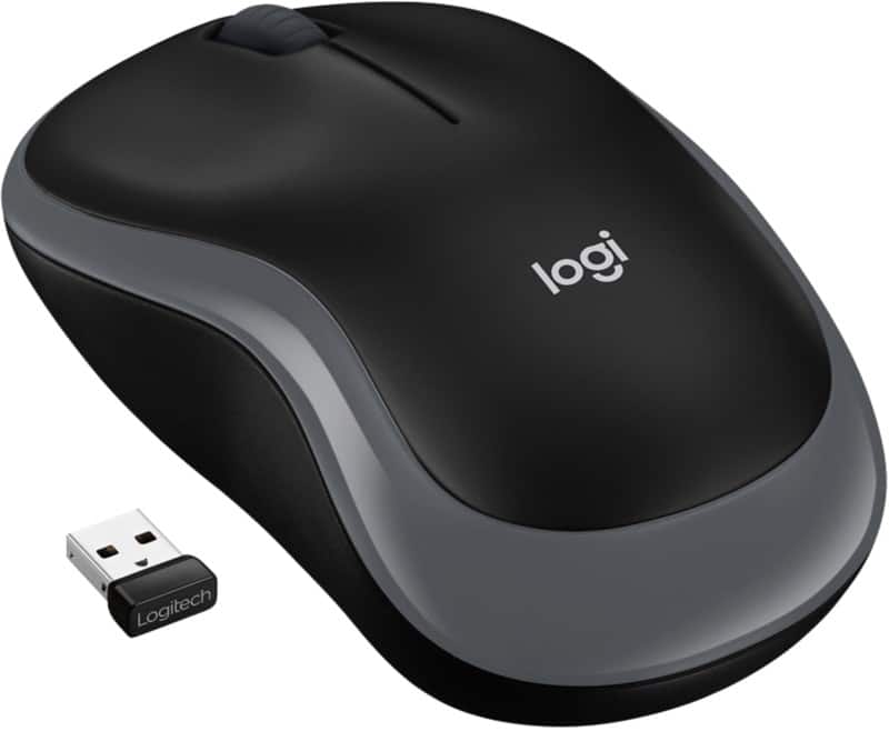 Logitech Draadloze Muis M185 Swift Grijs, zwart