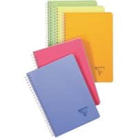 Cahier à spirales Clairefontaine Linicolor A5 Assortiment Couverture poly Quadrillé 90 feuilles