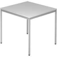 Table Hammerbacher Gris Aggloméré recouvert de mélamine VS08/5 800 x 800 x 720 mm