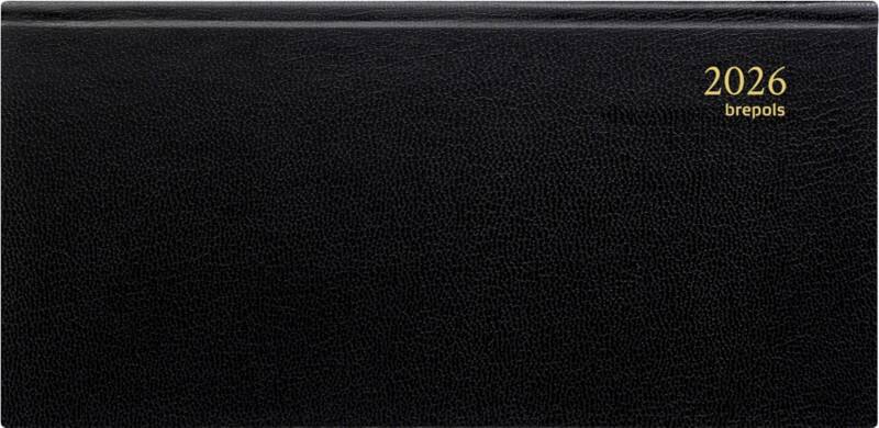 Brepols Breprint Lima Zakagenda 2026 1 Week per 2 pagina's Duits, Engels, Frans, Italiaans, Nederlands, Spaans Zwart 0,074,1255,01,6,0